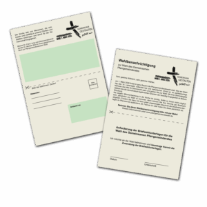 Wahlbenachrichtigungskarte Gemeinsamer Pfarrgemeinderat